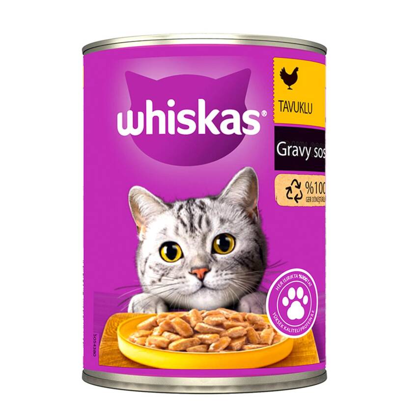 Whiskas Tavuklu Konserve Kedi Maması 400 G - 1