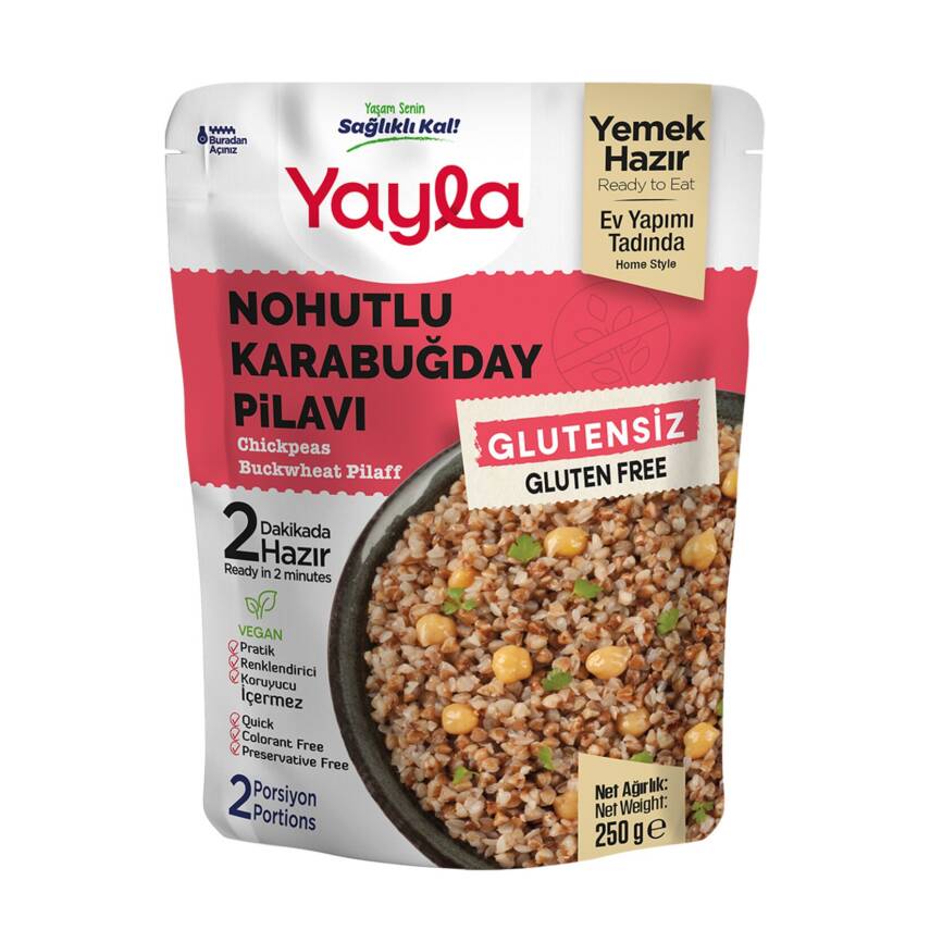 Yayla Glutensiz Nohutlu Karabuğday Pilavı 250 G - 1