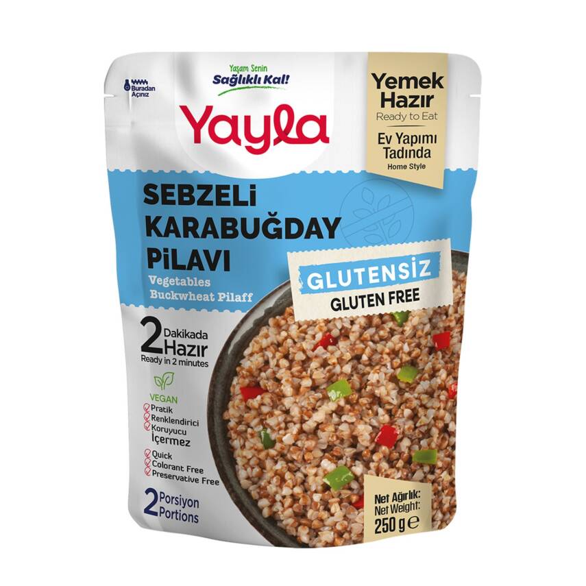 Yayla Glutensiz Sebzeli Karabuğday Pilavı 250 G - 1