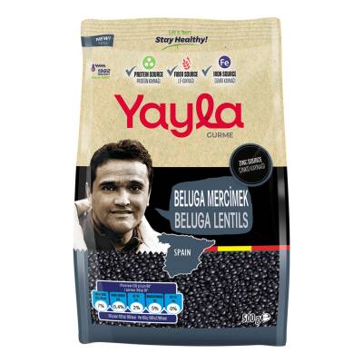 Yayla Gurme Beluga Mercimek 500 G - Yayla