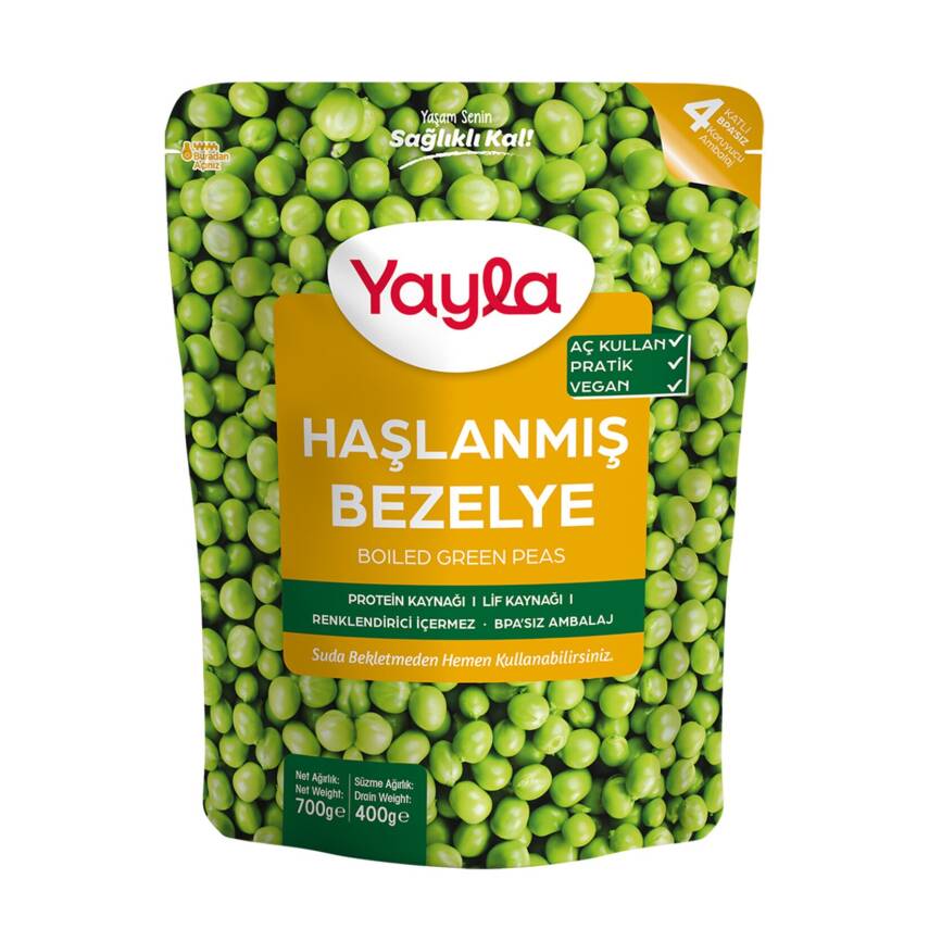 Yayla Haşlanmış Bezelye 700 G - 1