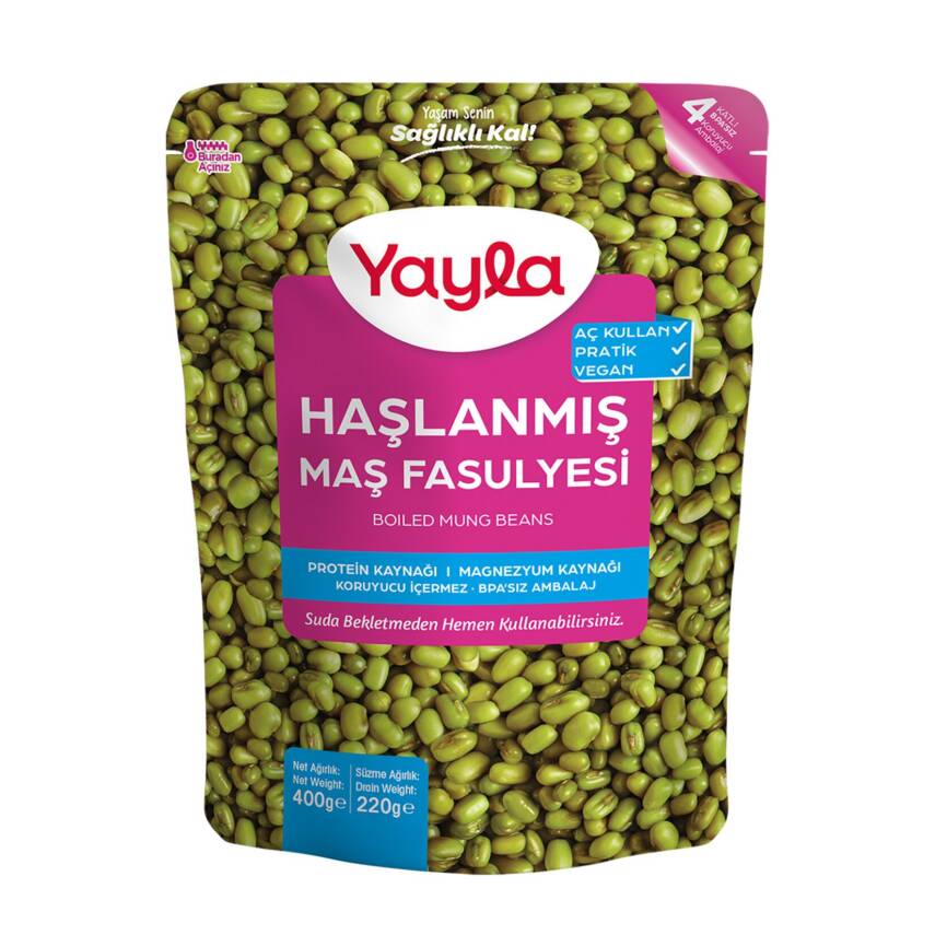 Yayla Haşlanmış Maş Fasulyesi 400 G - 1