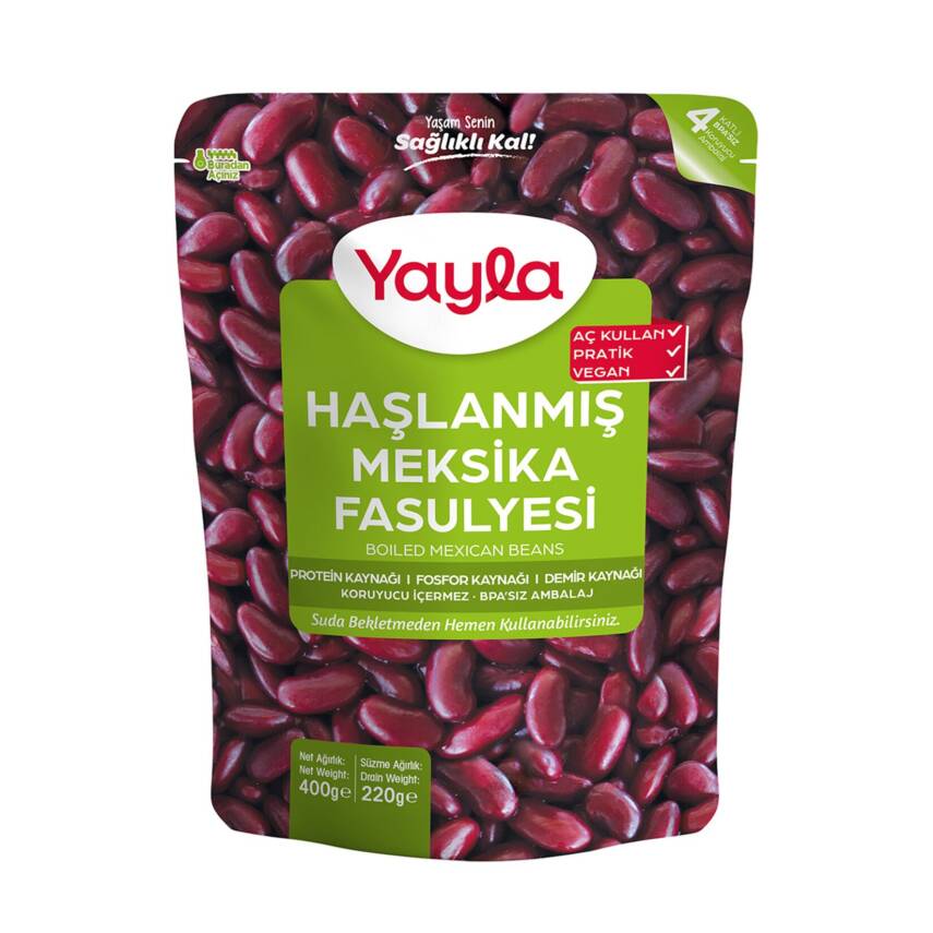 Yayla Haşlanmış Meksika Fasulyesi 400 G - 1