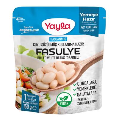 Yayla Haşlanmış Suyu Süzülmüş Fasulye 150 G - Yayla