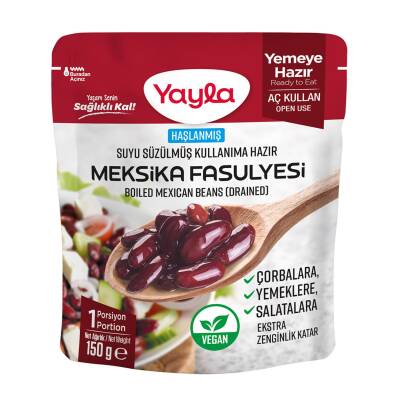 Yayla Haşlanmış Suyu Süzülmüş Meksika Fasulyesi 150G - Yayla