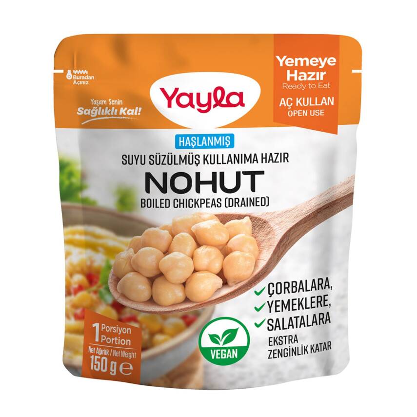 Yayla Haşlanmış Suyu Süzülmüş Nohut 150 G - 1