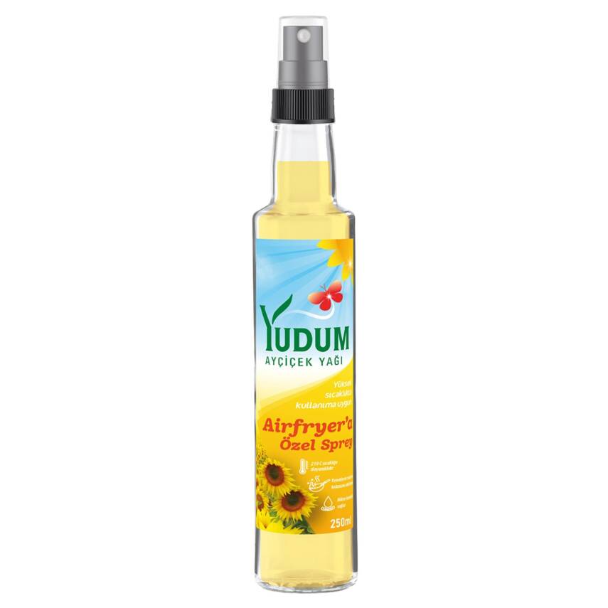 Yudum Airfry'a Özel Sprey Ayçiçek Yağı Cam 250 Ml - 1