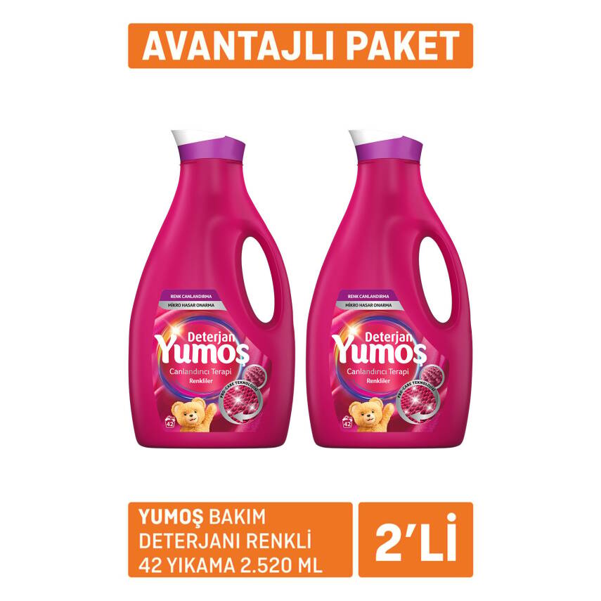 Yumoş Bakım Deterjanı Renkli 42 Yıkama 2 x 2.52 L - 1