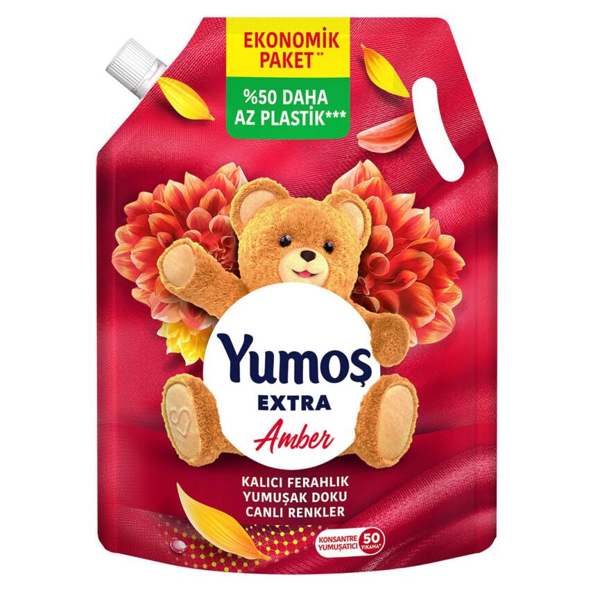 Yumoş Extra Amber Konsantre Yumuşatıcı Pouch 1200 Ml - 1