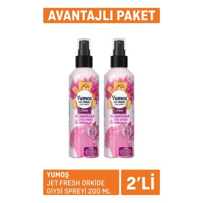 Yumoş Jet Fresh Orkide Giysi Spreyi 2X200 Ml - Yumoş