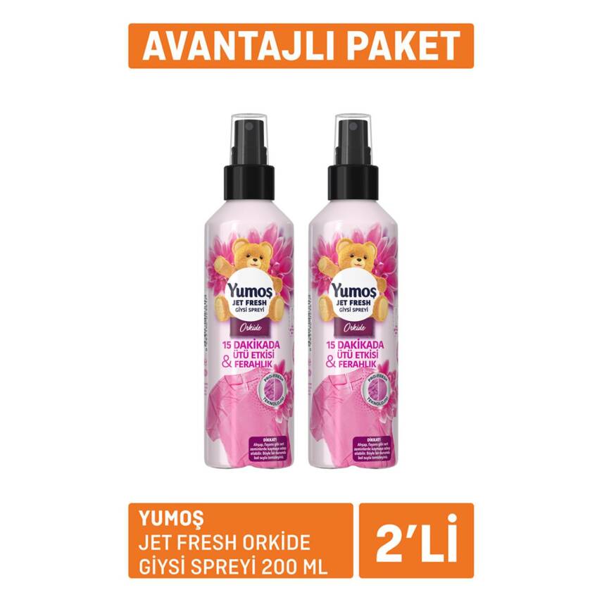 Yumoş Jet Fresh Orkide Giysi Spreyi 2X200 Ml - 1