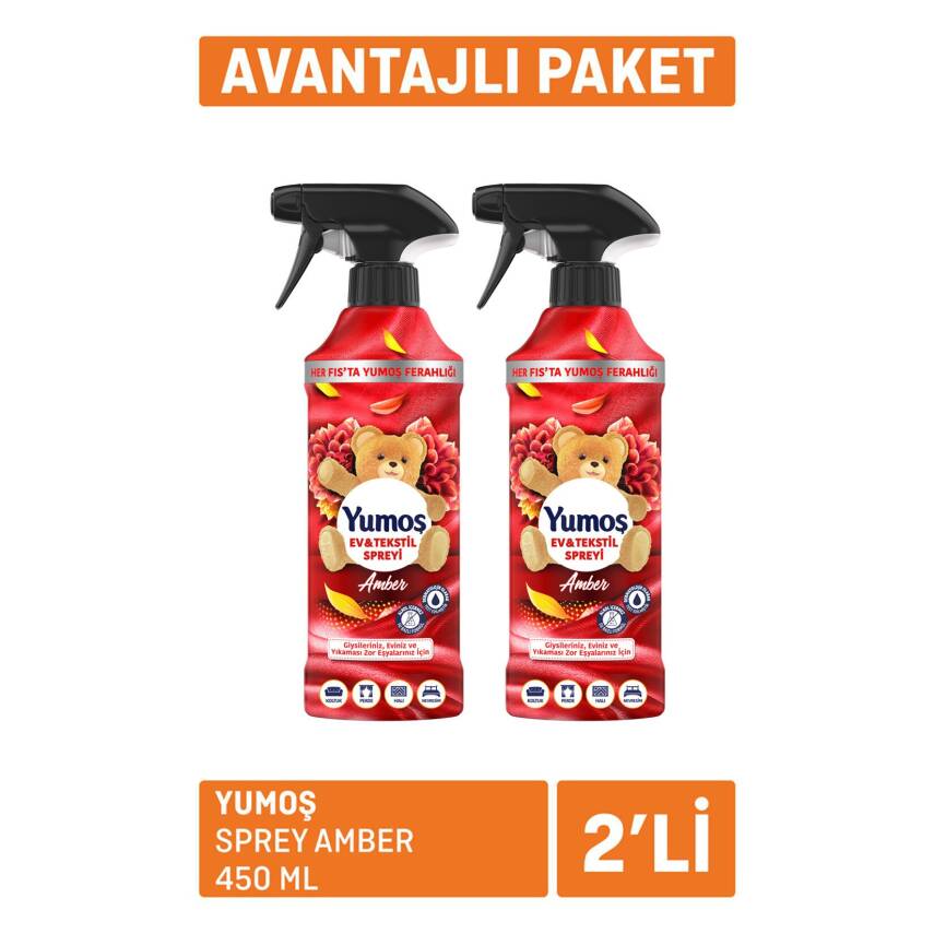 Yumoş Sprey Amber 2 x 450 Ml - 1
