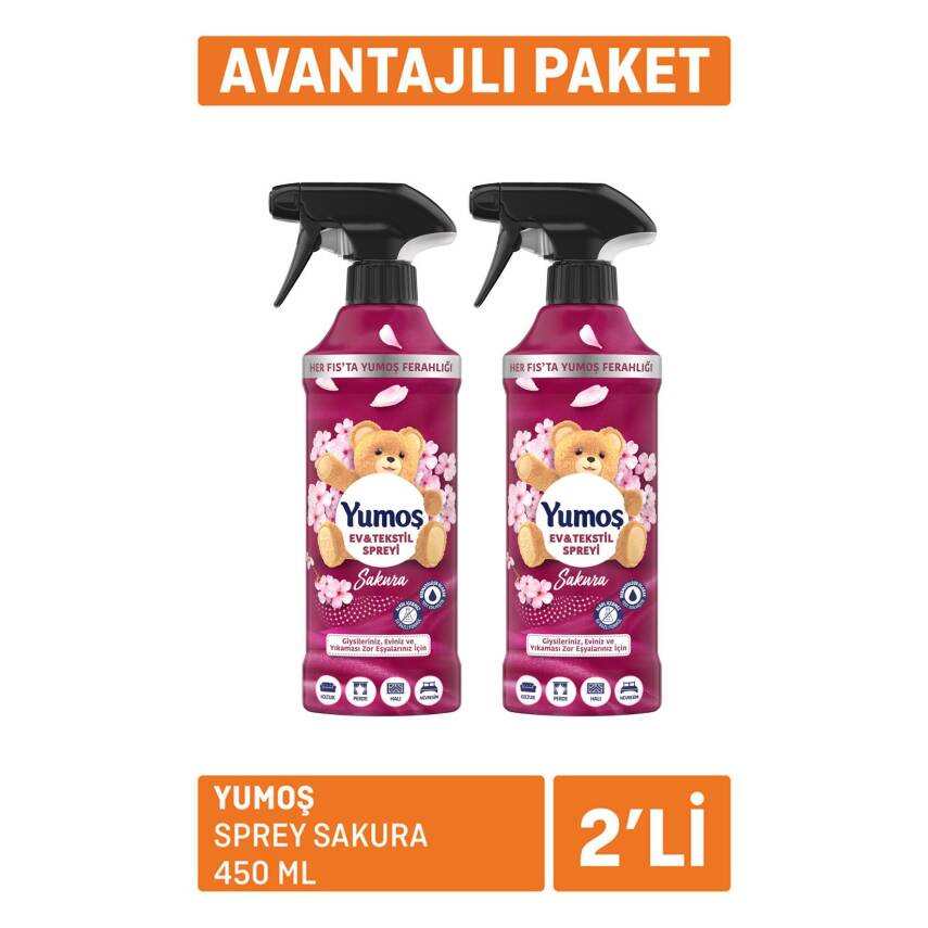 Yumoş Sprey Sakura 2 x 450 Ml - 1