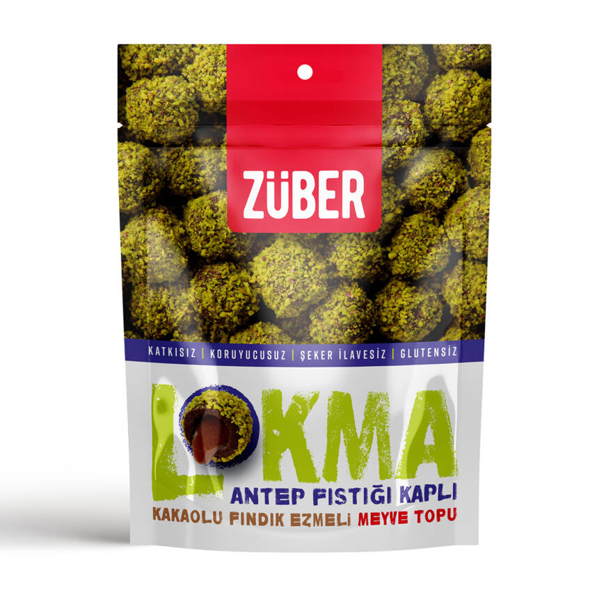 Züber Lokma Antep Fıstığı Kaplı Meyve Topu 96 G - 1