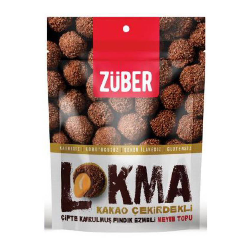 Züber Lokma Kakao Çekirdekli Çifte Kavrulmuş Fındık Ezmeli 96 G - 1