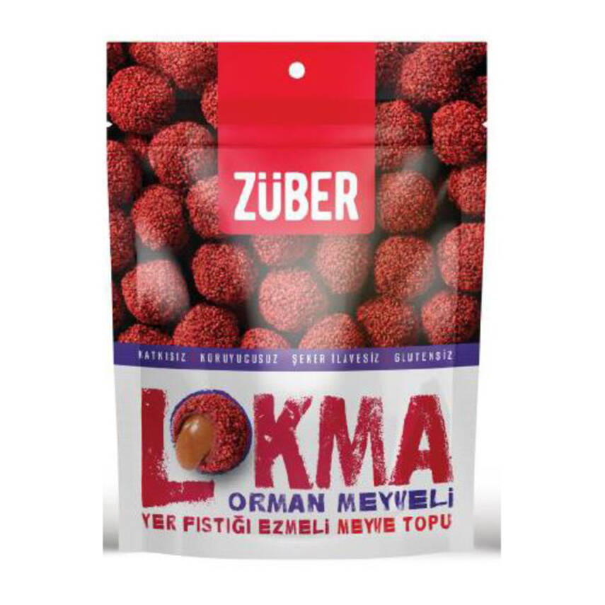 Züber Lokma Orman Meyveli Fıstık Ezmeli Meyve Topu 96 G - 1