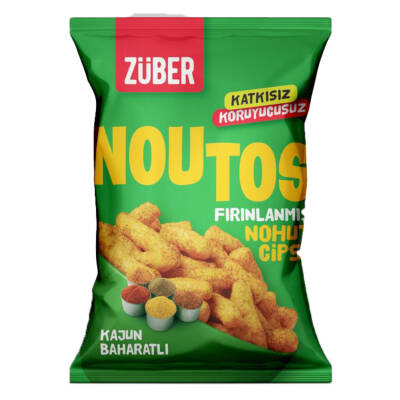 Züber Noutos Fırınlanmış Nohut Cips Kajun Baharatlı 55 G - Züber
