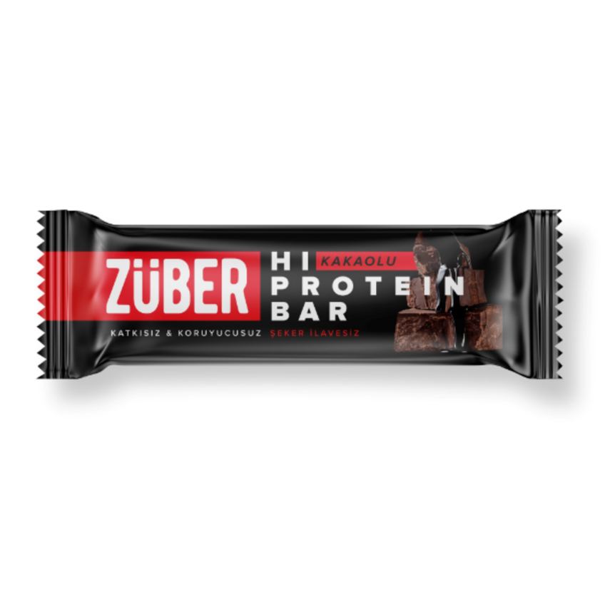 Züber Şeker İlavesiz Kakaolu Hi-Protein Bar 45 G - 1